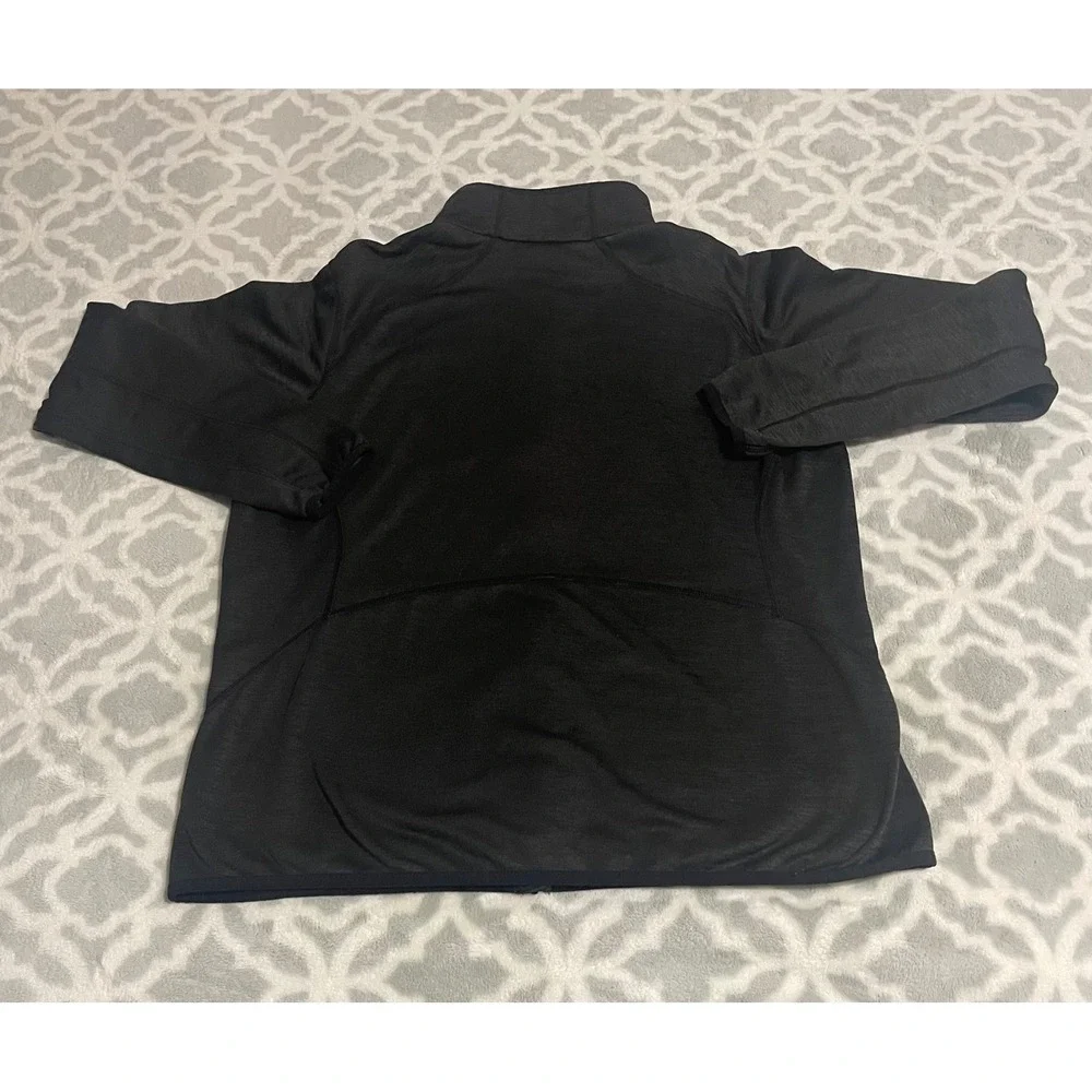 Columbia Womens XL Full Zip Fleece Jacket Charcoal Heather Black Mock Neck XL